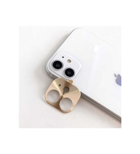 Apple iPhone 11 Uyumlu Zore Metal Kamera Koruyucu (Gold)