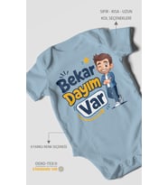 Bekar Dayım Var! Kısa Kollu Bebek Body %100 Pamuk