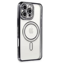 Newface Apple iPhone 16 Pro Max Kılıf Joke Simli Magneticsafe Kılıf - Gri