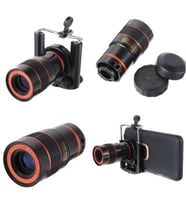 8X18 Zoom Teleskop Telefon Kamera Lensi Mini El Dürbünü TG-V 0770
