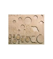 Ahşap Güneş Sistemi Gezegenler Sistemi Eğitici Puzzle Yapboz (Renksiz)