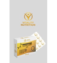 Vitality Nutrition Magnezyum Gündüz 60 Kapsül ( Sitrat + Taurat + Malat + Vitamin B6 )Gıda Takviyesi