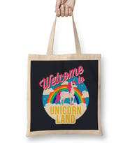 Welcome To Unicorn Land Bez Çanta Uzun Saplı