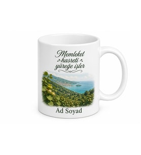 Ordu Memleket Temalı Kişiye Özel Baskılı Kupa Bardak Hediye