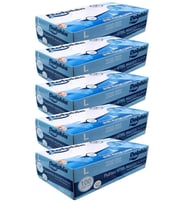 Dolphin Tek Kullanımlık Lateks Mavi Pudrasız Nitril Muayne Eldiveni Large Büyük Boy - 100'lü 5 Paket