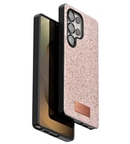 Galaxy S25 Bright Simli Kapak - Pembe