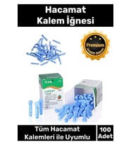 Profesyonel Özel Tüm Kalemlerle Uyumlu Şeker Parmak Delme Hacamat 100 Adet Kalem İğnesi - 2 Kutu