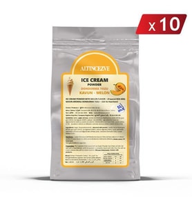 Altıncezve Dondurma Tozu Kavunlu 1.300 Gr x 10 Adet - (5L Süt)