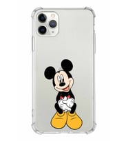 Apple iPhone 11 Pro Uyumlu Köşe Korumalı Antişok  Kapak Mickey Mouse Tasarımlı Şeffaf  Kılıf