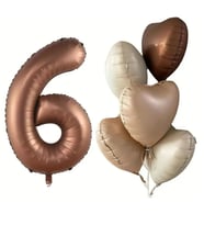 Karamel Kalpli 6 Yaş Folyo Balon Set