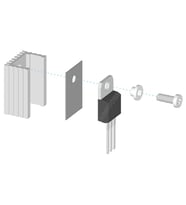 TO220 Aluminyum Soğutucu Set Radyatör Entegre Transistör Mosfet