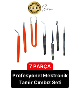 Profesyonel 7 Parça Çelik Cımbız Seti Paslanmaz Dayanıklı Elektronik Devre Telefon Saat Tamir Seti