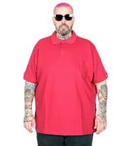 Mode XL T-Shirt Polo Yaka Cepli Klasik 20550 Bordo