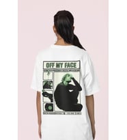 Justin Bieber Off My Face Sırt Baskılı Unisex Oversize Şarkıcı Tişört