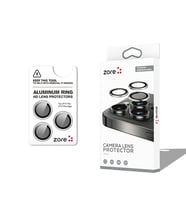 Apple iPhone 17 Pro Max Uyumlu Zore CL-12 Premium Safir Parmak İzi Bırakmayan Anti-Reflective Kamera Lens Koruyucu (Gri-Gümüş)