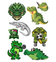 Timsah Sticker Set-1 8 Parça Telefon, Tablet, Defter, Laptop Sticker