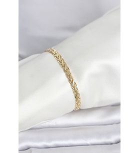CM 14K Gold Renk Sarmal Zincir Model Kadın Bileklik
