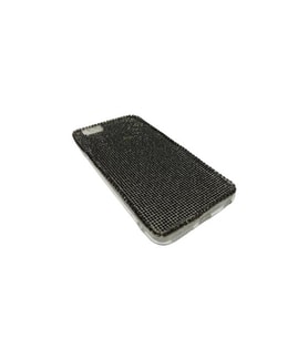 iPhone 6 Uyumlu Kristal Taşlı Telefon Kılıfı Şeffaf Siyah
