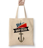 Funny Ship Faced Booze Cruise Boating Nautical Pun Bez Çanta Uzun Saplı