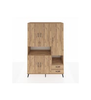 Hyperion Gardrop 10 Raflı 2 Çekmeceli 5 Kapaklı 132x44x195 Çam-Çam