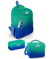 Coral High Kids Yeşil Saks Renk Geçişli 3'lü Okul Çanta Seti SET0123665