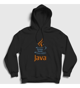 Presmono Unisex Beyaz Java Coder Programmer Developer Yazılımcı Kapüşonlu Sweatshirt 335460tt (Siyah)
