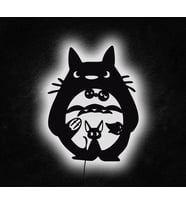 Totoro Tasarımlı Led Mdf Duvar Tablosu, 6mm Ahşap Duvar Dekoru
