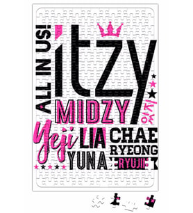 Itzy Font Collage Puzzle 240 Parça A3
