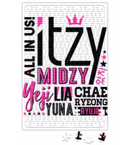 Itzy Font Collage Puzzle 240 Parça A3