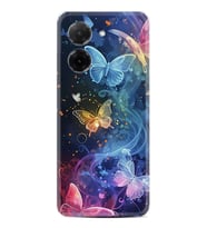 Xiaomi Redmi A5 4G Kılıf Boutique Baskılı Resimli Neon Kelebekler Pcode -092