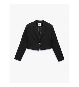 Koton Kruvaze Siyah Kadın Blazer Ceket 6SAK50023PW