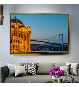 Altın Çerçeveli dekoratif tablo l1261 (Gold)