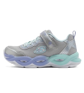 Skechers Twisty Glow Kids Sneaker Lastik Bağcıklı Cırtlı Işıklı Çocuk Ayakkabısı Gri