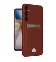Samsung Galaxy A16 5g Kılıf Kelvin Kartvizitli Silikon - Bordo
