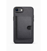 iPhone 16E Kartlıklı Standlı Lüx Kılıf Siyah