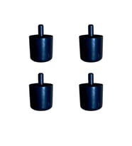 Silindir Plastik Ayak Geçmeli Pimli - 50MM - Siyah 12MM HKS278 - 4 Adet