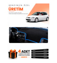 HONDA CİVİC EK-EJ-EM (1995-2000) Uyumlu Torpido Koruma Örtüsü Oto Kılıfı - Siyah Mavi