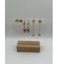 Arnes Jewelry Çelik Zirkon Taşlı Nazarlı Göz Detaylı 3 Çift Set Küpe