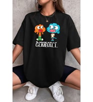 Unisex Gumball Baskılı T-shirt (Siyah)