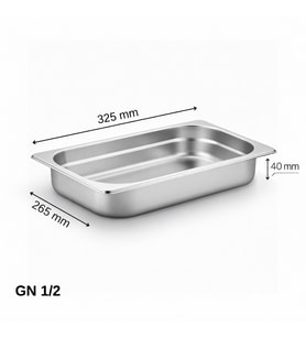 ÜRET Standart Gastronom Küvet GN 1/2 40 mm 2 lt