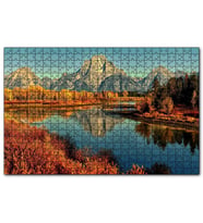 Cakapuzzle Sonbahar Renkleri, Nehir ve Çıplak Dağlar  Puzzle Yapboz MDF (Ahşap) (120 Parça)