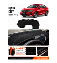 HONDA CITY (2020-2024) Uyumlu Torpido Örtüsü Torpido Kılıfı - Siyah