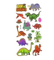 Sticker Kabartmalı Stiker Defter, Planlayıcı Etiket (lrf-004) - 17X9 cm -  Sevimli Dinazor
