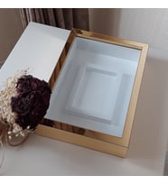25X35 GOLD LEDSİZ FOTOĞRAF BÖLÜMLÜ ANI ÇERÇEVESİ- NİŞAN SÖZ GÜLLERİNİZ İÇİN ÇERÇEVELER