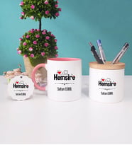 Hemşire Kupa Bardak Pembe Kalemlik ve Anahtarlık