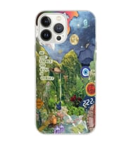 Iphone 12 Pro Uyumlu Doğa Kolaj Aesthetic Tasarımlı Şeffaf Telefon Kılıfı