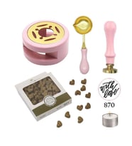 Davetiye Mum Mühürü Uygulama Seti Pembe Renk 870 With Love