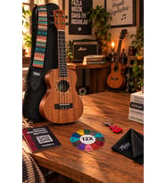 Midex SP-21M Set Maun Soprano Ukulele (Metod Nota Sticker Askı Pena)