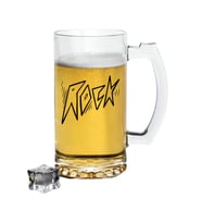 Rock Baskılı Bira Bardağı - Bira Bardağı (Şeffaf)