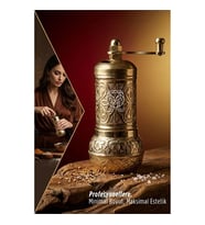 Ottoman Gold Serisi - Antik İşlemeli Tuz ve Karabiber Değirmeni 722900